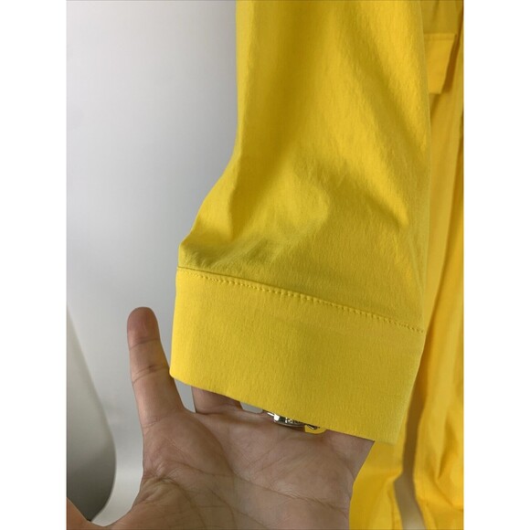 April O’Neil TMNT Costume Yellow Jumpsuit Zip Long Sleeve Stretch Womens Small - Picture 3 of 11